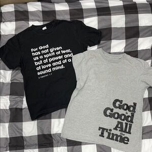 2 Boys Christian Bible Verse Tees